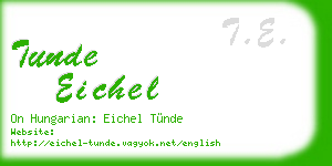 tunde eichel business card